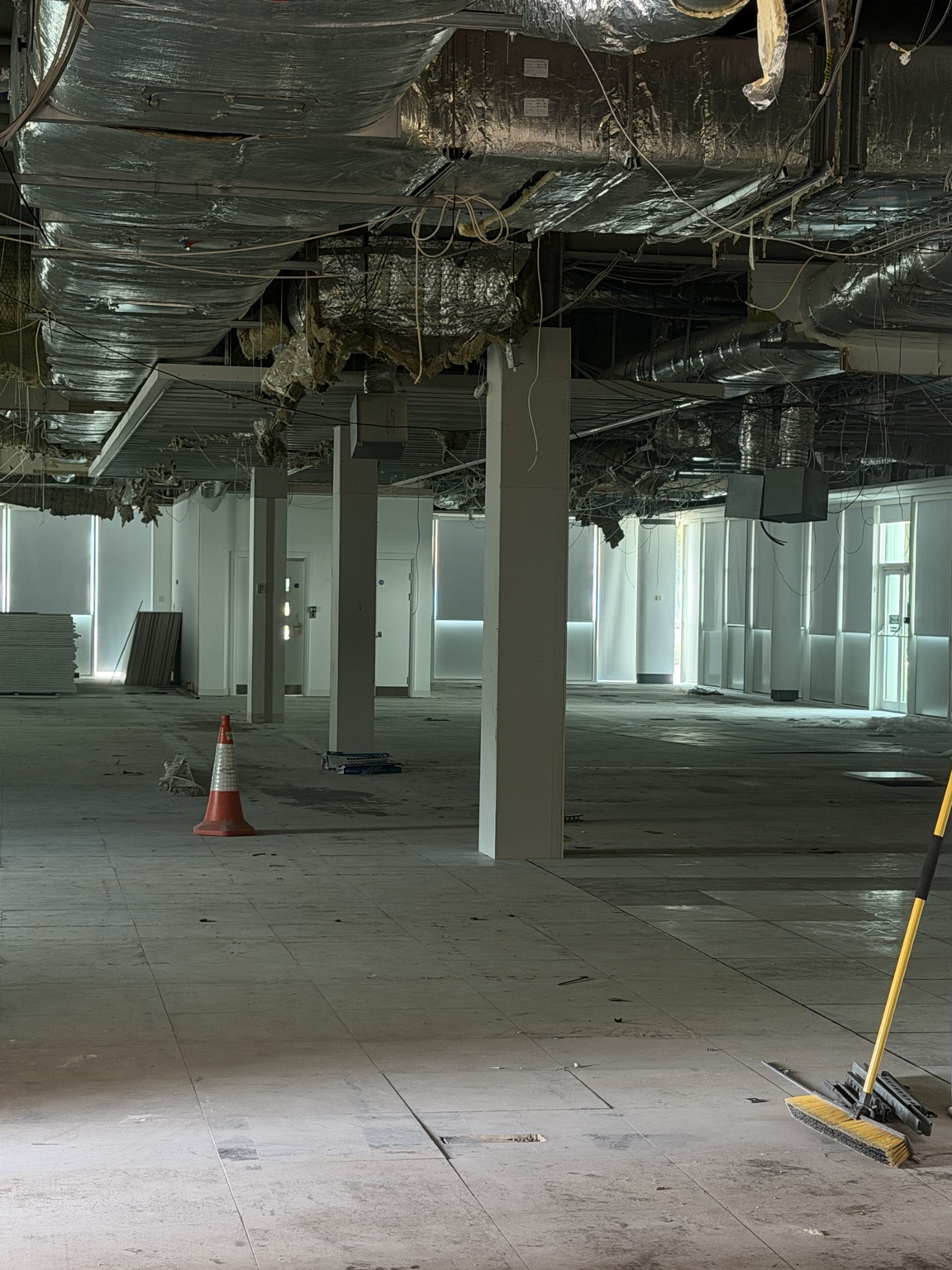 Commercial interior during site works